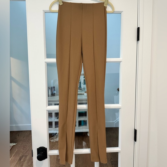 Zara brown leggings with ankle split - size small - Picture 3 of 6